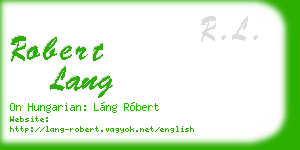 robert lang business card