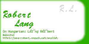 robert lang business card